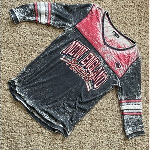 New England Patriots Burn-out style T-shirt size Medium